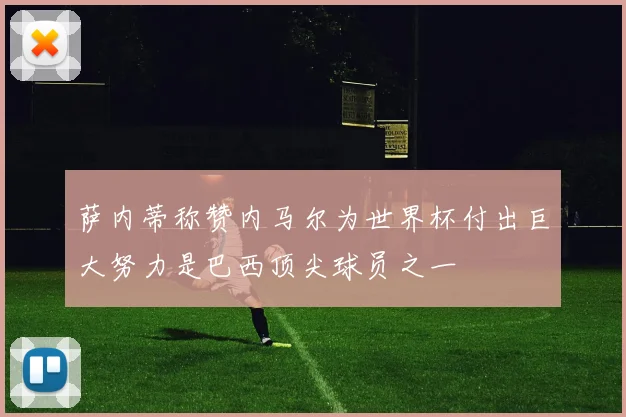 萨内蒂称赞内马尔为世界杯付出巨大努力是巴西顶尖球员之一